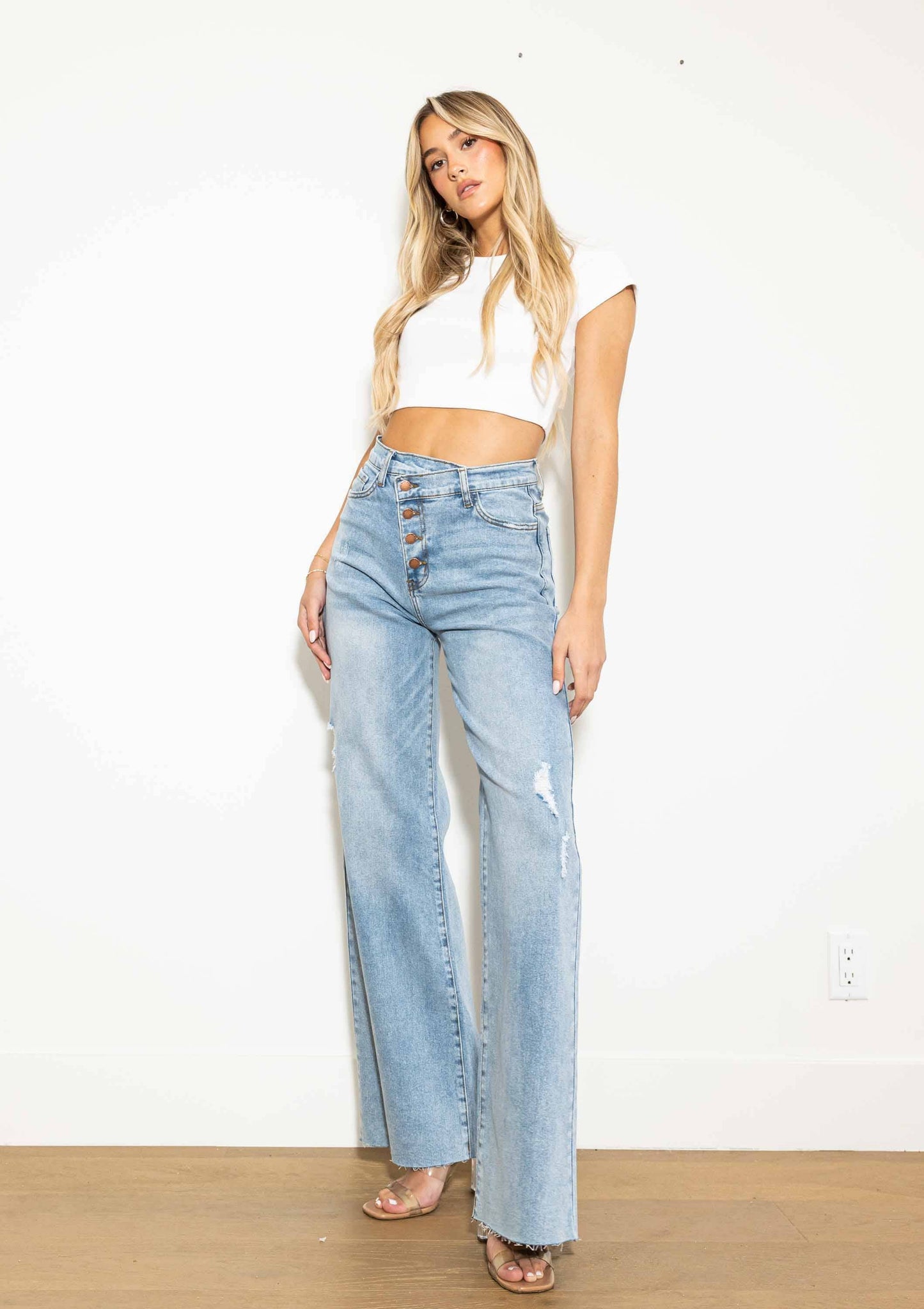 Coco Wide Jeans Light Stone