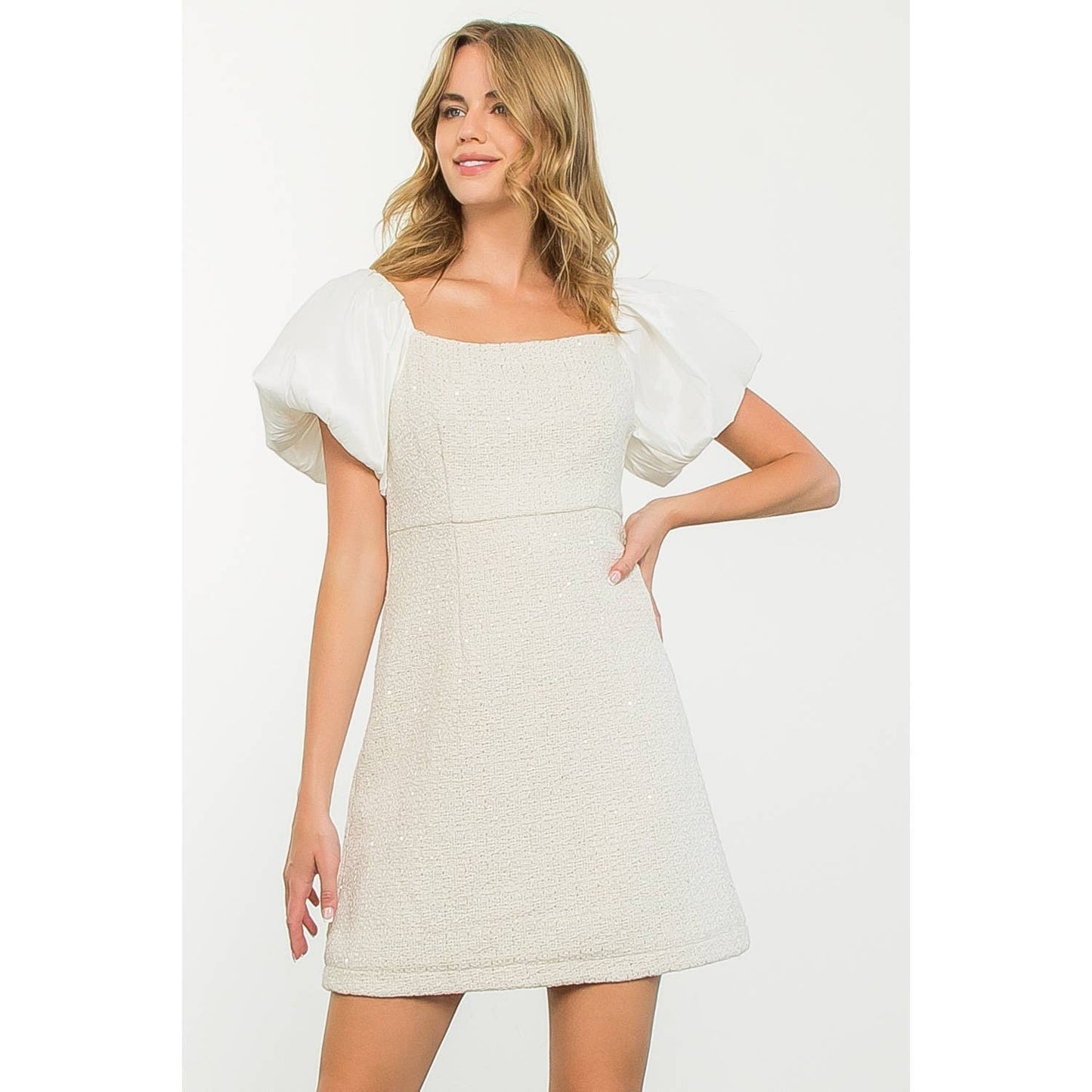 THML - Mixed Media Tweed Dress