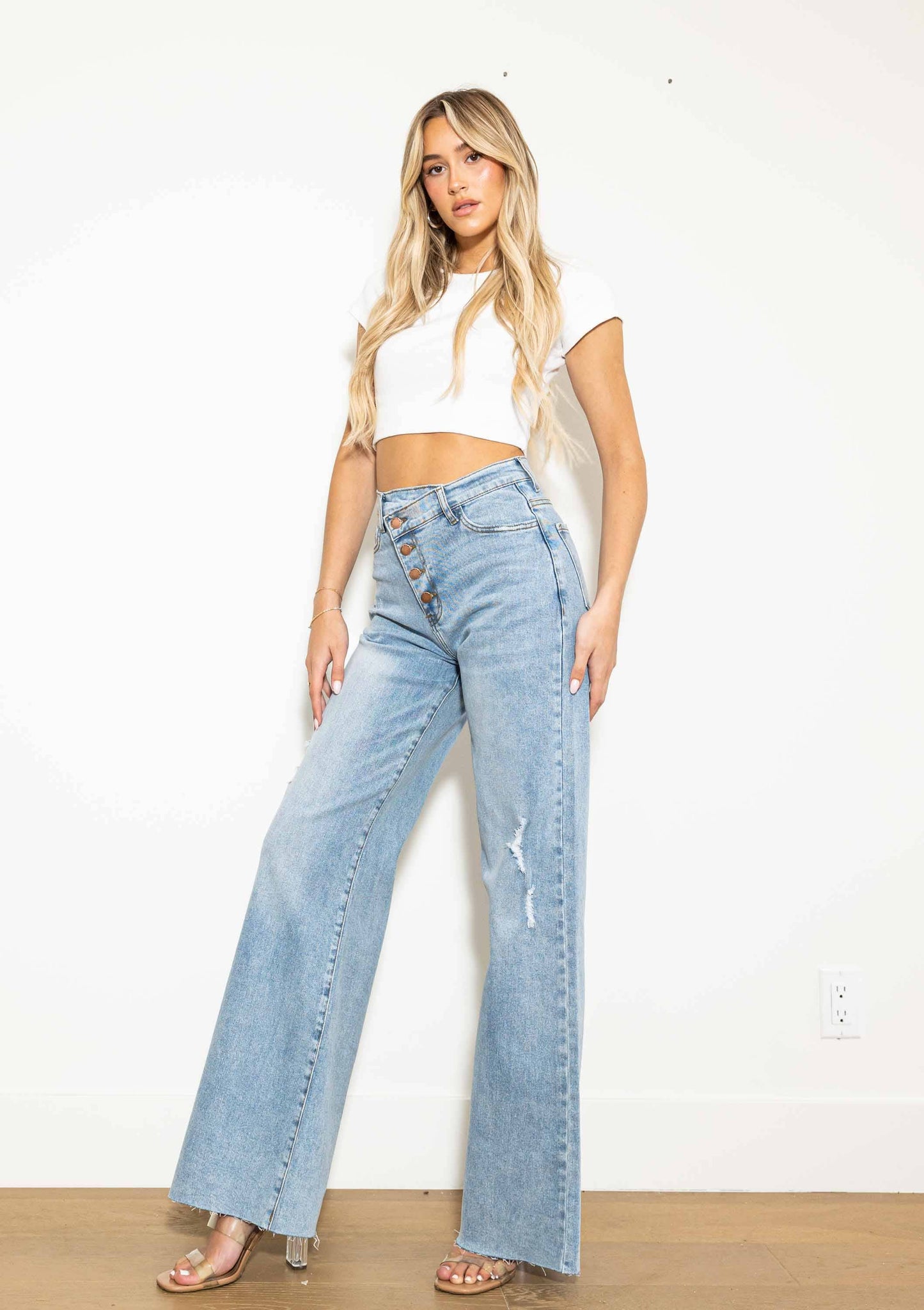 Coco Wide Jeans Light Stone