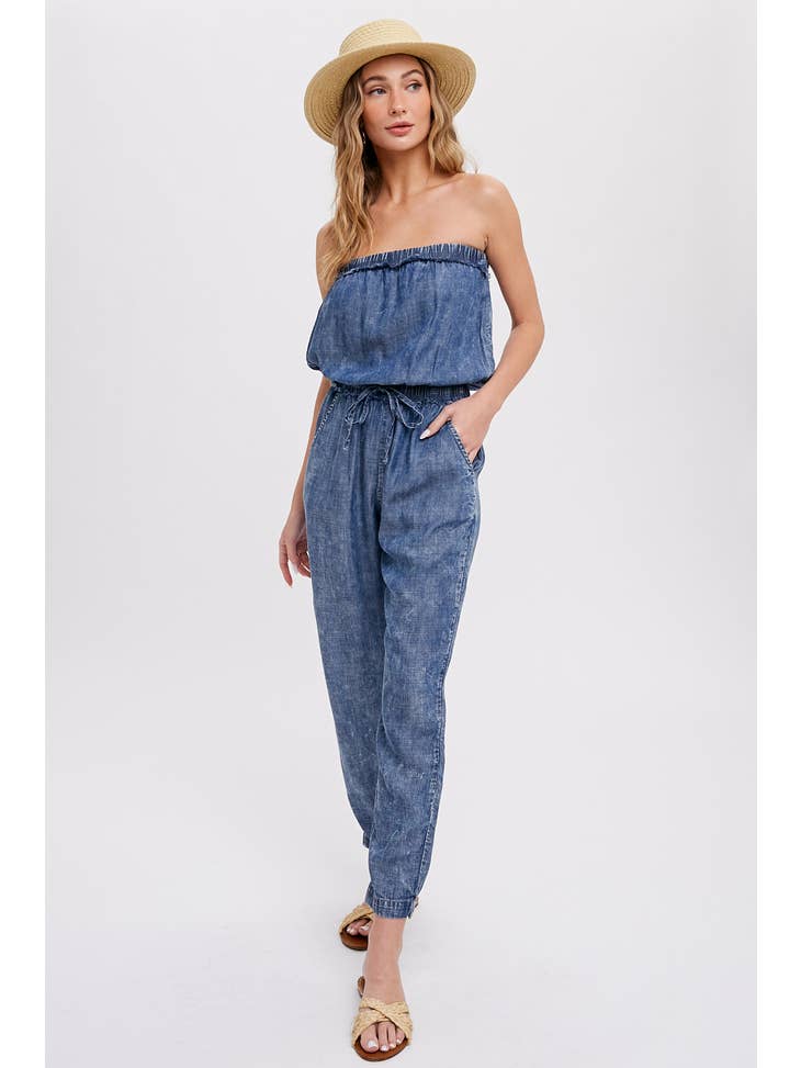 Bluivy - ACID WASH TUBE JUMPSUIT