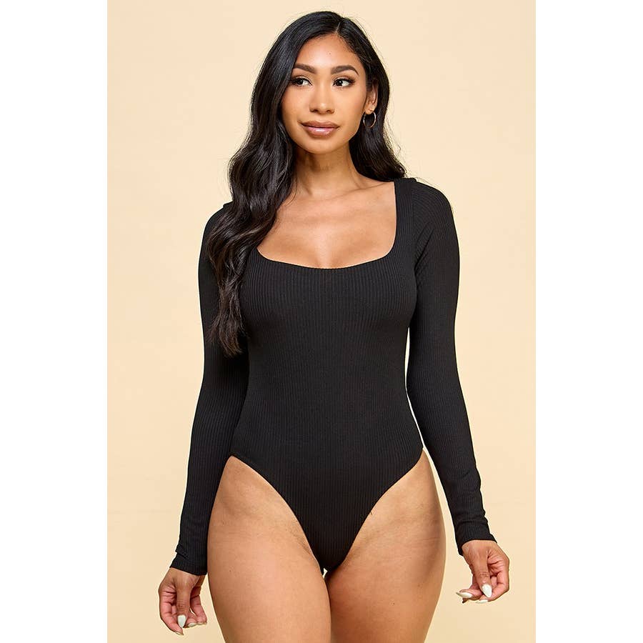 Faith Apparel: SQUARE NECK RED BODYSUIT: RIPE WINE