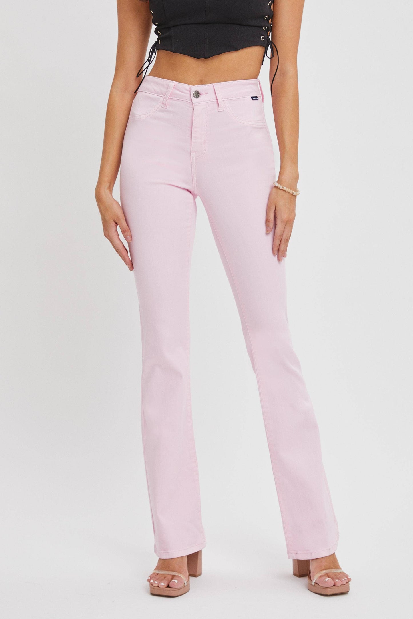 Cello Jeans - Strawberry Cream Flare with Clean Hem