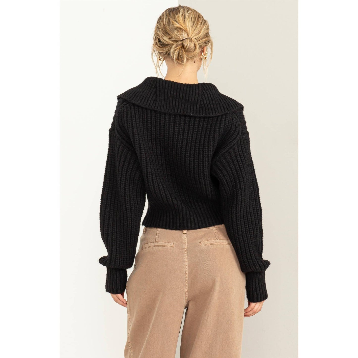 SUGAR CRUSH COLLARED DOUBLE ZIP CARDIGAN: GRAY GREEN