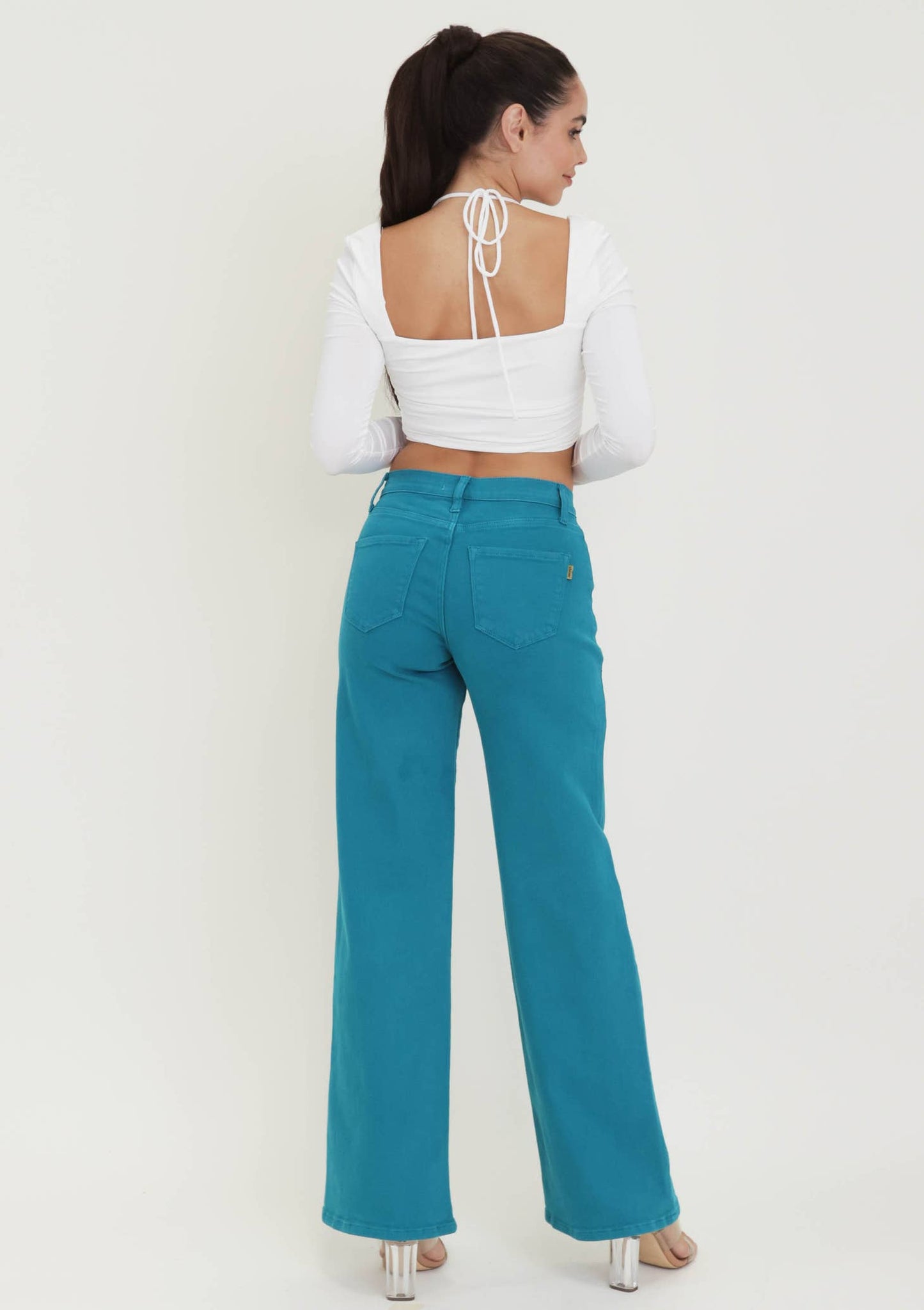 Vibrant M.i.U - Peacock VBRT Color Wide Jeans