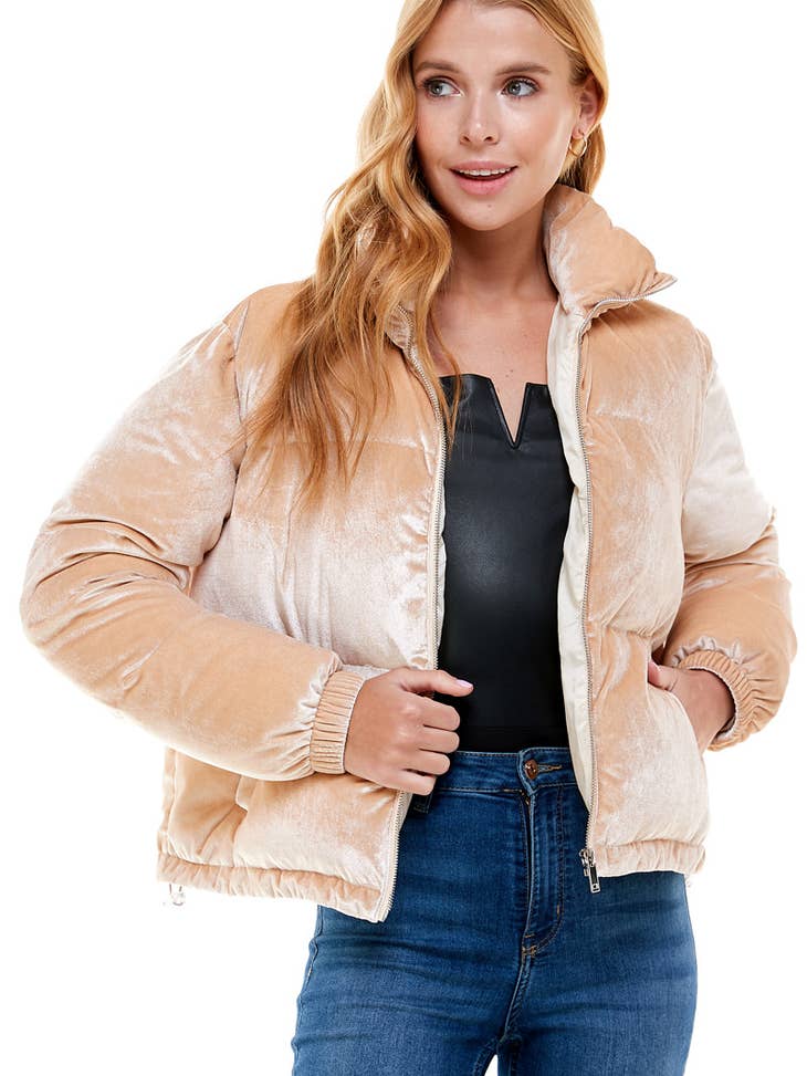 Velvet Puffer Jacket