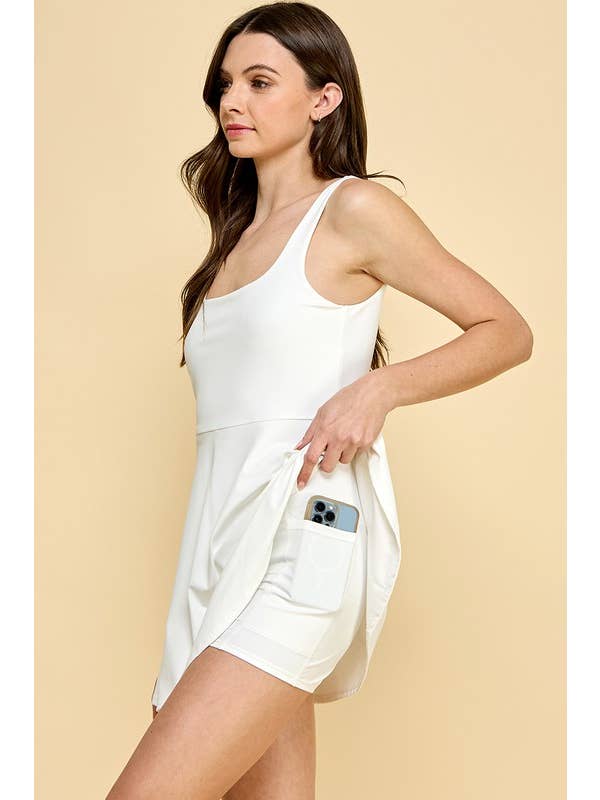 TCEC - White Sleeveless Athletic Dress