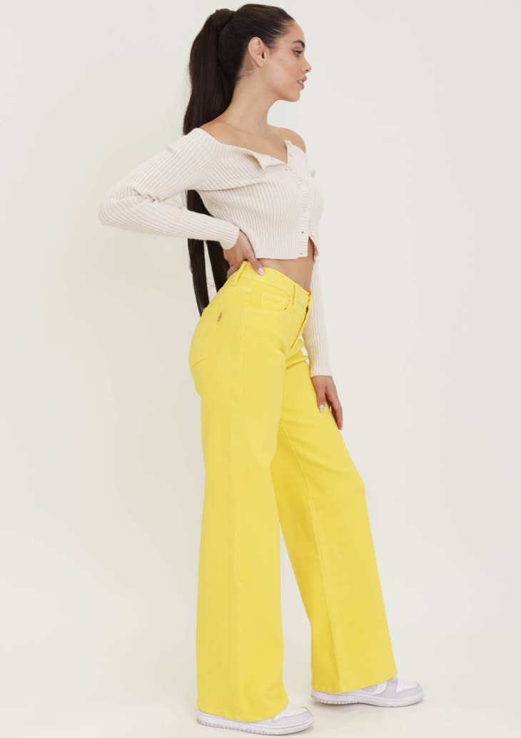 Vibrant M.i.U - Banana VBRT Color Wide Jeans