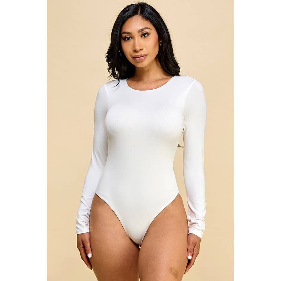 Faith Apparel: CREW NECK WHITE BODYSUIT