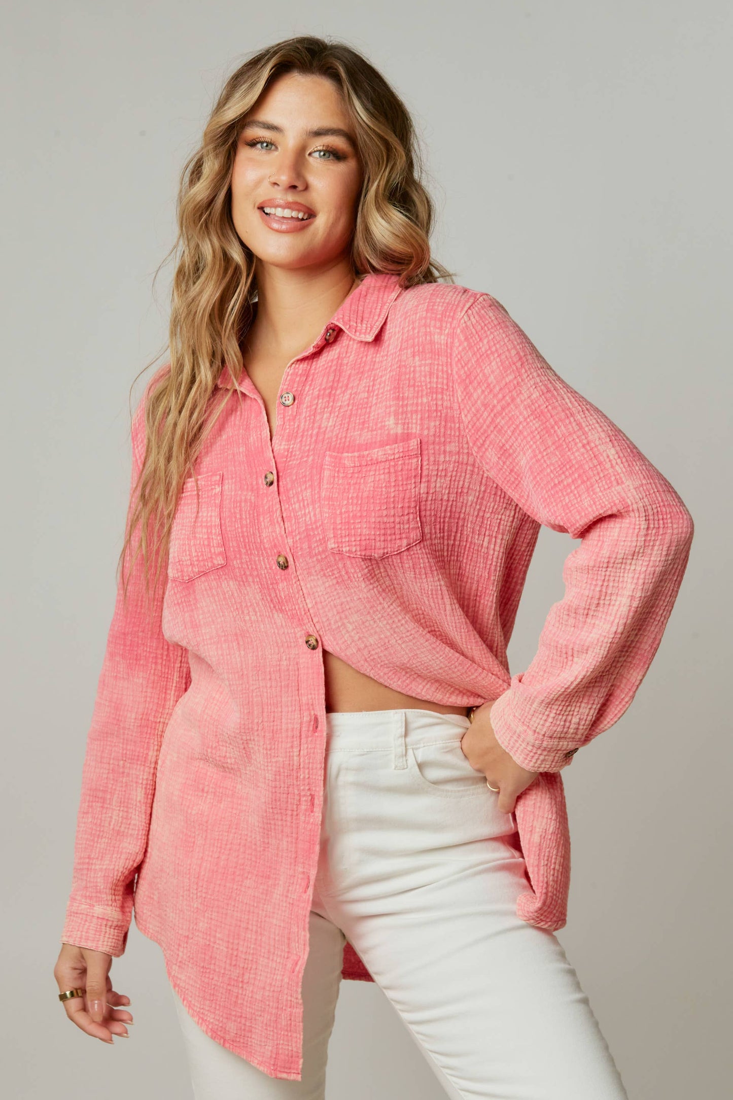 Peach Love California - Ombre Tie Dye Shirt