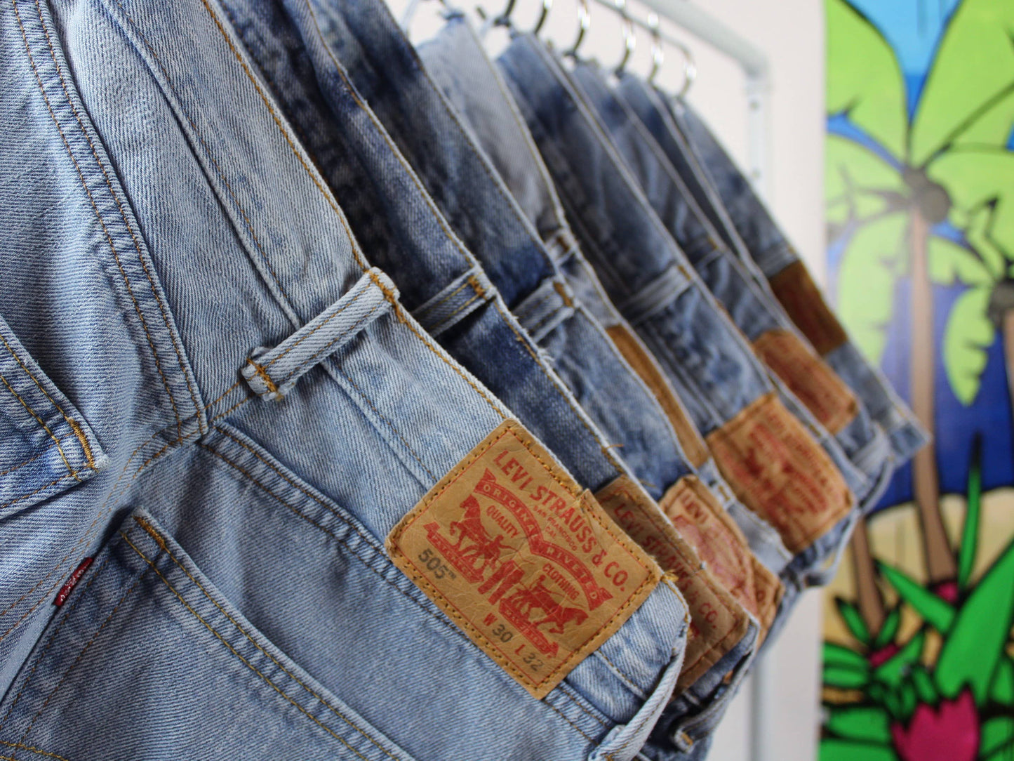 Sun's Out! - High-Rise Upcycled Denim Cutoff Shorts - Original