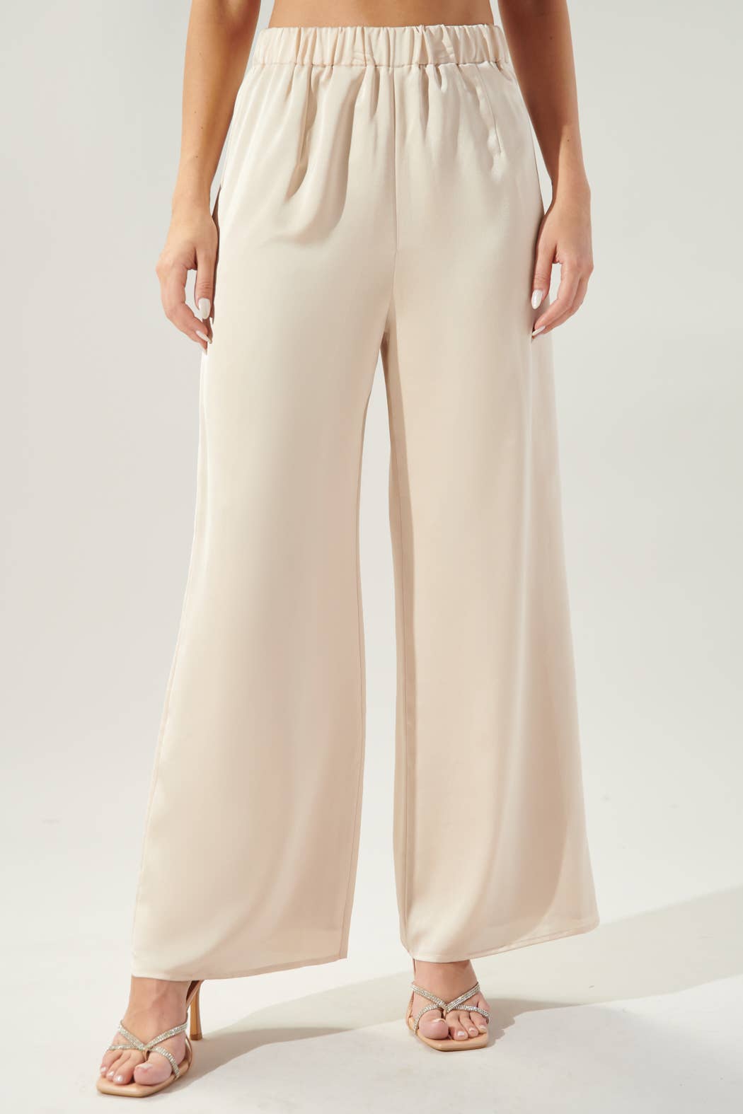 Sugarlips - Chateau Satin Free Spirit Wide Leg Pants