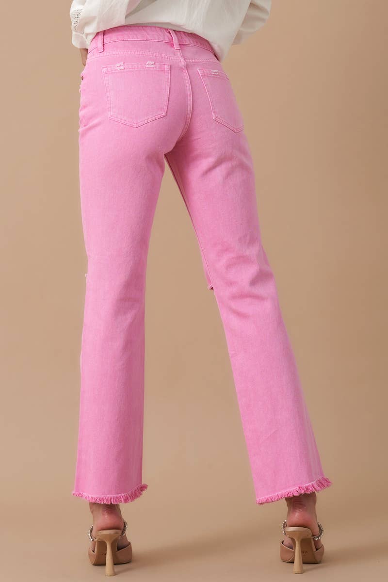 Insane Gene USA - High Rise Slim Straight Relaxed Color Denim