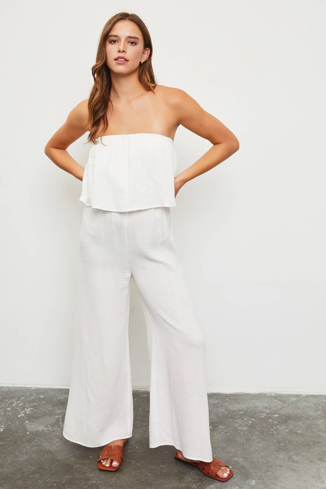 Mustard Seed - WHITE TUBE JUMPSUIT