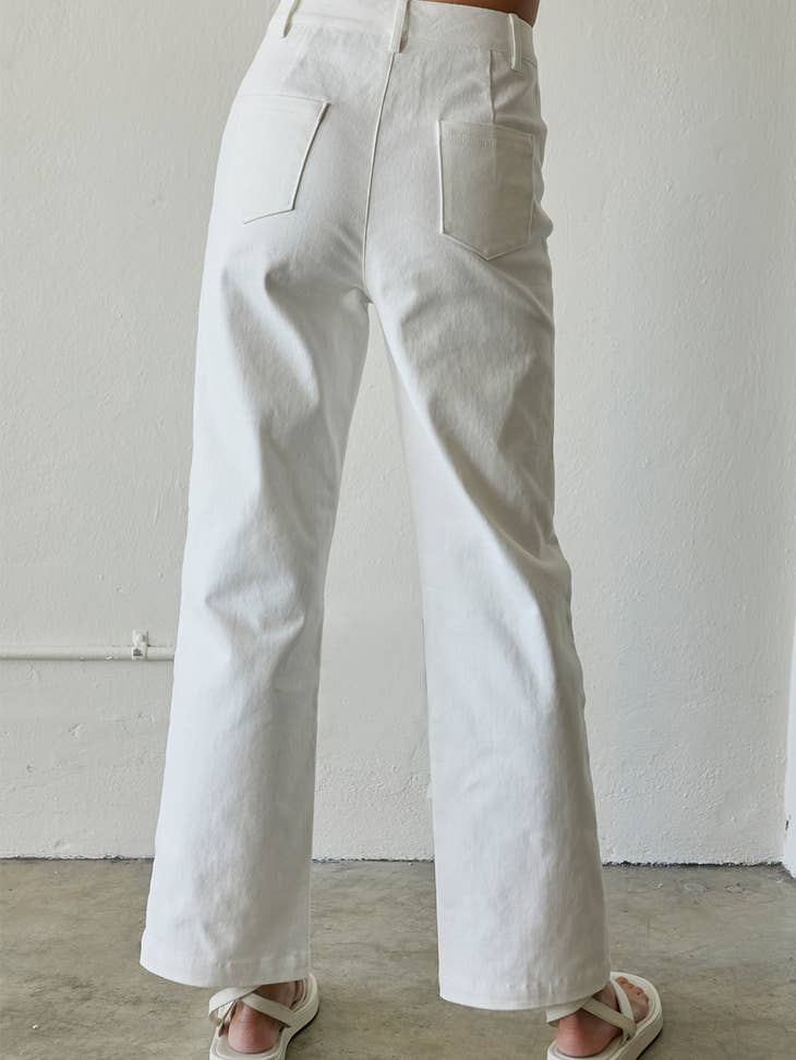 Crescent - White Denim Pants