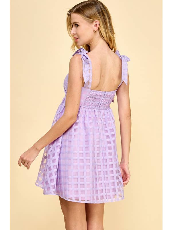TCEC - Lavender Square Neckline Dress