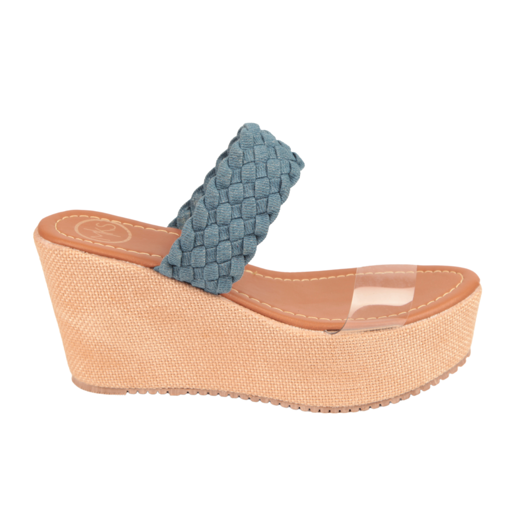 Maker's Shoes - LAURA Wedge Denim