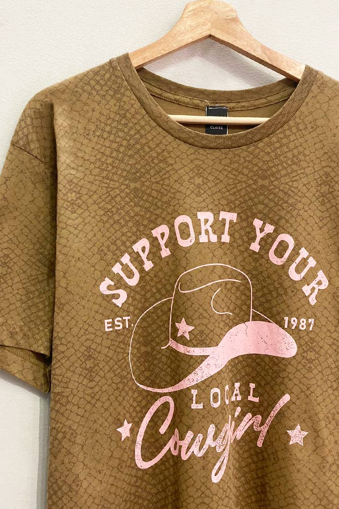 Sweet Claire - Support Your Local Cowgirl Tee