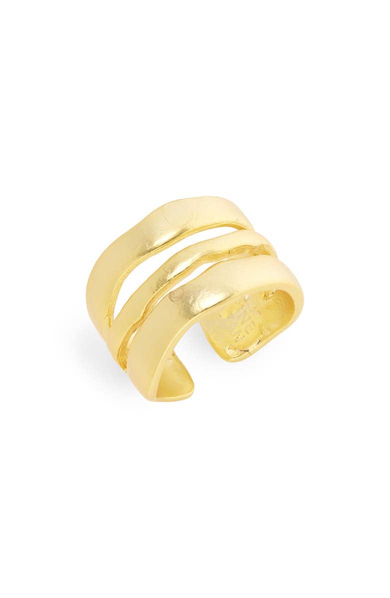 Wavy line ring: Gold