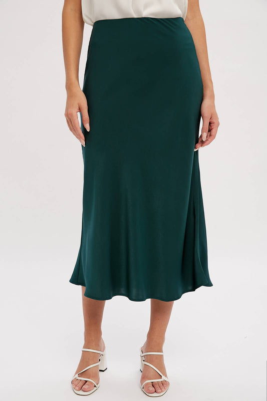 Bluivy - SATIN MIDI SKIRT