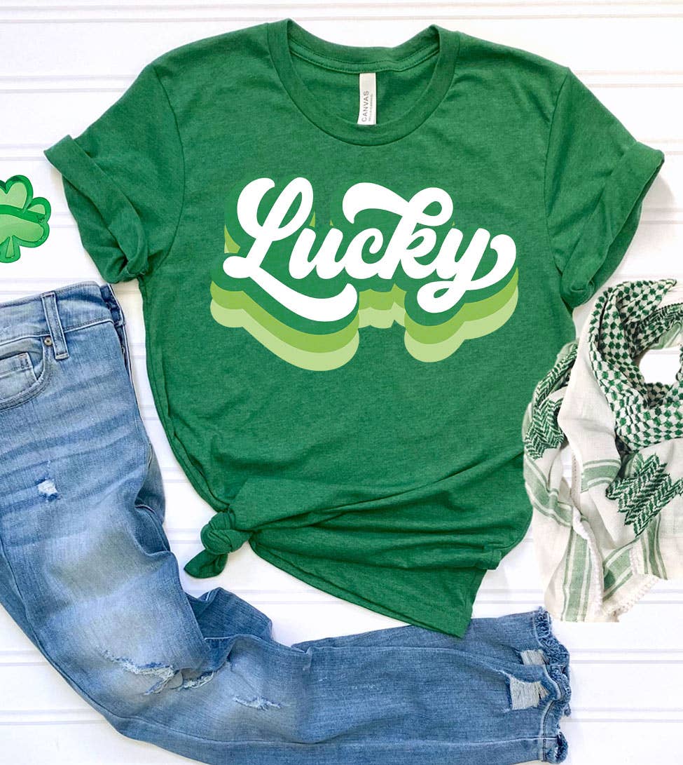 House Of Rodan - Green St Patricks Day - Lucky Retro T-Shirt